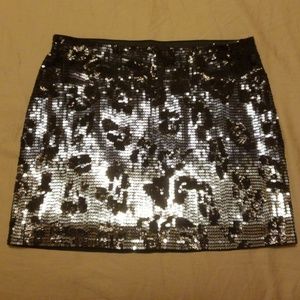 Express Black Ombre Sequins Skirt - size XS